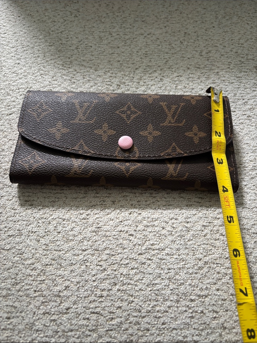 **FASHION** Monogram Wallet - Pink & Brown with Pink Snap - Picture 5 of 17